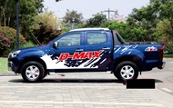 1คู่ ISUZU DMAX D-MAX สติ๊กเกอร์ สติ๊กเกอร์ลายโคลน สติ๊กเกอร์ติดรถยนต์กระบะ สติ๊กเกอร์แต่งลายรถ สติก