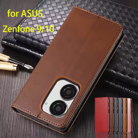 Leather Case for ASUS Zenfone 9 10 Zenfone9 Card Holder Holster Magnetic Attraction Cover Wallet Fli