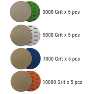 【WOES】20pcs  and  5 Inch 3000 5000 7000 10000 Grit Sand Paper Sanding Discs