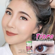 คอนแทคเลนส์ รุ่น Little Tiara ยี่ห้อ Pretty doll Size mini สีตาล มีค่าสายตา