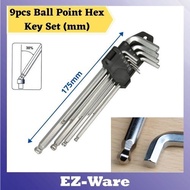 9 Pcs Ball Point Hex Allen Key Set FT002 - MM