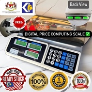 40kg Electronic Digital Price Computing Rechargeable Supermarket Counting Scale Penimbang Harga Timb