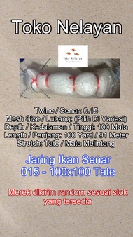 JARING IKAN SENAR 015 100x100 TATE / JARING PUKAT 015 / JARING IKAN COD
