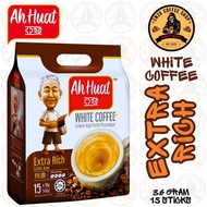 AH HUAT EXTRA RICH LEBIH KAW WHITE COFFEE INSTANT DRINK / PACK 15' & TRIPLE SACHET X 36 GRAM