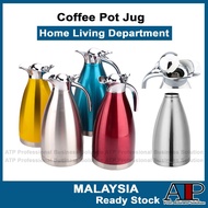 Mug🥤Coffee Pot Jug 1.5 Litre 304 Stainless Steel Vacuum Insulated Thermal Thermos Flask with Press B