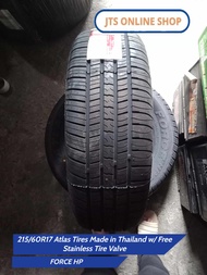 215/60R17 Atlas Tires Made in Thailand w/ Free Stainless Tire Valve