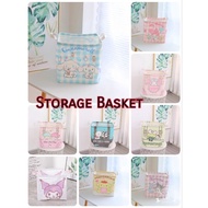 Ready Stock Cinnamoroll Storage Laundry Basket Kuromi Little Twin Stars