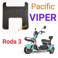 alas kaki karpet sepeda motor listrik roda tiga pacific viper roda 3 - hitam