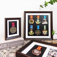 [Protect the Medal]Medal Marathon Storage Solid Wood Frame Display Medal Display Stand Badge Framing