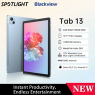 Blackview Tab 13 Tablet Helio G85 Octa Core 6GB+128GB SIMo Tablets Pad 7280mAh Android 12 10.1'' FHD