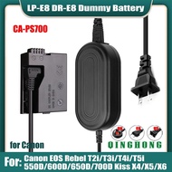 LP-E8 LPE8 Dummy Battery DR-E8 &amp; ACK-E8 CA-PS700 AC Power Adapter for Canon EOS 550D 600D 650D 700D Rebel T2i T3i T4i T5i Kiss X4 X5 X6 X6i X7i