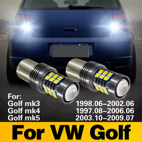 2X For Volkswagen VW Golf 3 4 5 MK3 MK4 MK5 1998 - 2009 2008 Canbus 1156 7506 BA15S P21W LED Bulb Re