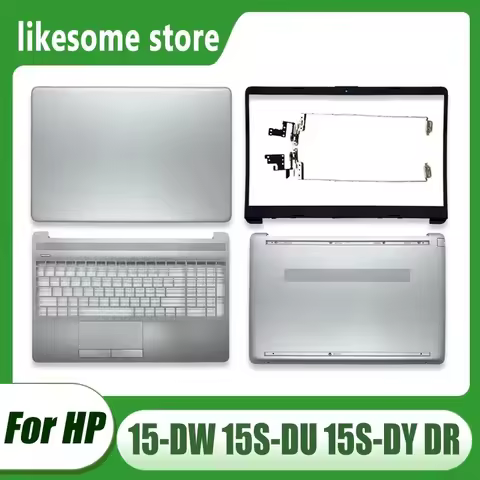 NEW For HP 15-DW 15S-DU 15S-DR 250 G8 255 G8 TPN-C139 LCD Back Cover Front Bezel Hinges Palmrest Bot