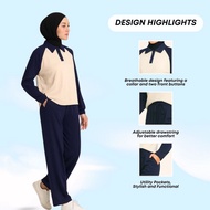 ZOE ARISAH Haruka Airport Outfit Blouse Set Seluar Suit Baju Pants Polo T Knitshirt Wanita Activewea