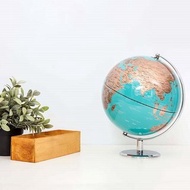 Skyglobe 10吋藍綠海金陸地半圓尺底座地球儀(英文版)