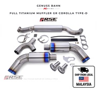 RSE Full Titanium Muffler Catback Exhaust for TOYOTA GR COROLLA TYPE-D (DUAL)