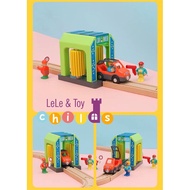 Compatible With IKEA 65PCS Car Wash Room Scene Track Set Railway Train