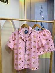 Bộ đồ ngủ bigsize 50-100kg pijama mặc nhà dễ thương chất xốp mềm mát form nhật rộng rãi thoải mái