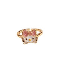 Kitty children's ring free Size cat ring