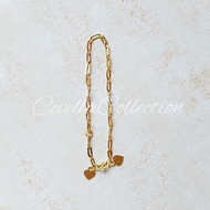 Big Hole Bracelet 17 Cm Light Gold 1 Gram