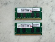 Transcend DDR2 800 2GB 筆記簿電腦記憶體 (兩條)