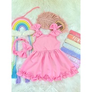 ☂☼❉Birthday Dress for Baby girl 1-2 Years old/ Plain Prints Nice Fabric