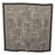 Christian Dior 大羊絨披肩 海軍藍 Auth mr2224V