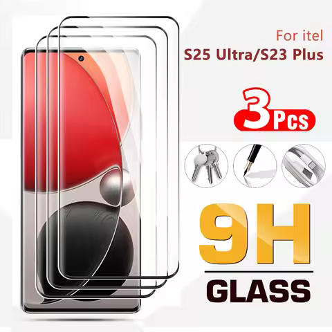 3Pcs For itel S25 Ultra Tempered glass on itels 25Ultra 23Plus Full cover phone Film 6.7inch itelS25