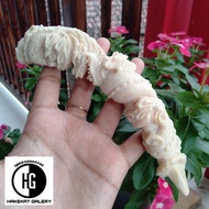 pipa rokok once tulang iga duyung ukir naga lilit D881