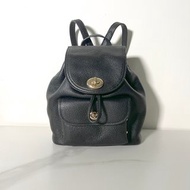 COACH backpack 皮革黑色背包背囊 日本中古二手