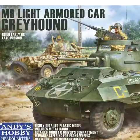 Assembly model TAKOM AHHQ-008 1/16 M8 Light Armored Car Greyhound Model