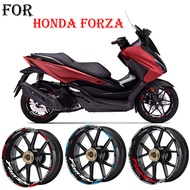 For Honda Forza Nss350 Forza125 300 Stickers Modified Motorcycle Wheel Rim Moto Reflective Decal