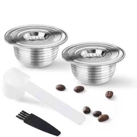 iCafilas Refillable Capsules Bialetti Capsules Coffee Bialetti Reusable Stainless Steel for coffee m