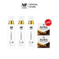 Khunmai Perfect Touch Smooth Spray สเปรย์บำรุงเส้นผม ลดผมร่วง ผมบาง 100ml แพ็ก 3 ขวด ฟรี Aura Herb &