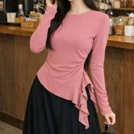 REGINA Top Longsleeve Jellyfish Blouse Top Wanita