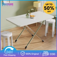 Showerexperts Foldable Table Desk 80*50cm Multipurpose Dining/Study Table Portable Wooden Table