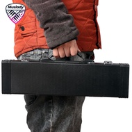 Muslady WOTAO แบบพกพา Gig Bag กล่องหนังสำหรับ Western Concert Flute พร้อมหัวเข็มขัดโฟมผ้าฝ้ายเบาะ