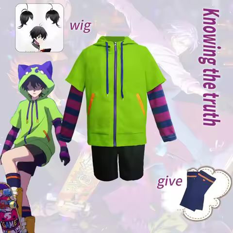 Anime Chinen Miya Cosplay Costume SK8 The Infinity Cosplay Uniform Sport Outfit Hoodie Tail Gloves W