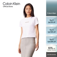 CALVIN KLEIN Calvin Klein Foil Print Slim Tee Womens Short Sleeves