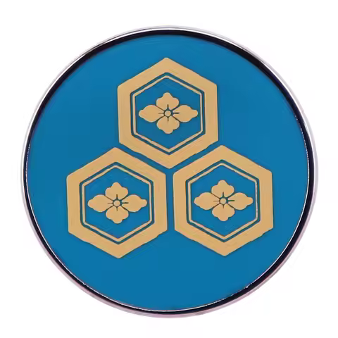 Azai Kamon Badge Art Brooch Pin