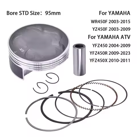 95mm Piston Ring For YAMAHA WR450F 2003-2015 YZ450F 2003-2009 YFZ450 2004-2009 YFZ450R 2009-2023 WR/
