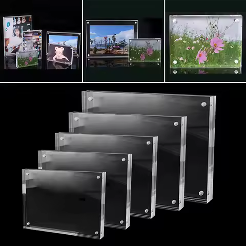 1pc Right Angle Acrylic Photo Frame Set 0.8+0.8cm Price Tag Non-Toxic Odorless Home Decorations Acry