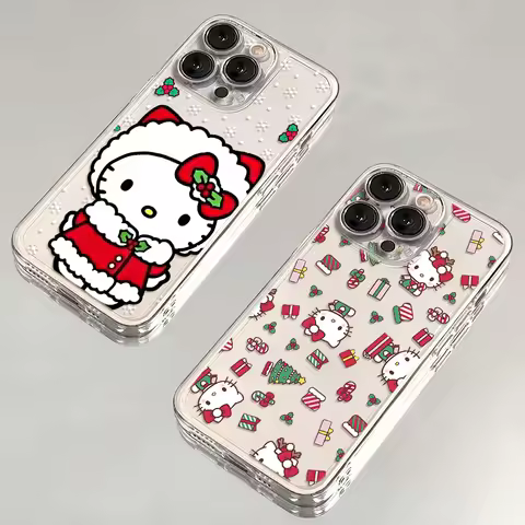 Christmas Hello Kittys Phone Case For VIVO Y28 V30e Y75 Y03 Y36 Y100 Y17s Y76 Y22s Y16 Y50 Y21 Y20 V