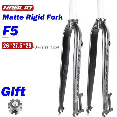 NANLIO F5 Bicycle Fork 26/27.5/29 Inch Aluminum Alloy Mountain Road Bike Bicycle Hard Fork Disc Brak