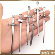 [PerfkMY] Decorative Knight Sword Charms, Metal Pendants, Bookmark, Swords for Miniature Scenes, Orn