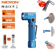 NICRON Mini LED Flashlight B74e/B74uv/B74 600LM/700LM 90° Rotatable Head Torch Magnetic Back & Rotar
