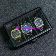 三格錶盒 黑色鋁手錶盒 保險箱 行李箱風格 黑鋁合金