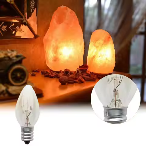 Incandescent Tungsten Night Lamp Bulb E12 Light Bulb 220V 10W 100LM 2700K Transparent Warm Color C7 