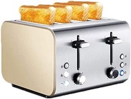 Toaster Toaster 4 Slice,Retro Stainless Steel Toaster Extra Wide Slot Compact Bread Waffles Toaster Oven