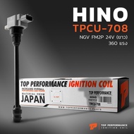 คอยล์จุดระเบิด HINO / FM2P 360 แรง( ตัวยาว ) 24V NGV CNG / เครื่อง P11C - ตรงรุ่น - TPCU-708 - TOP P